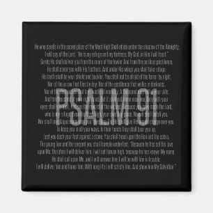 Psalm 91 Skripturmagnet för hem eller kontor Magnet