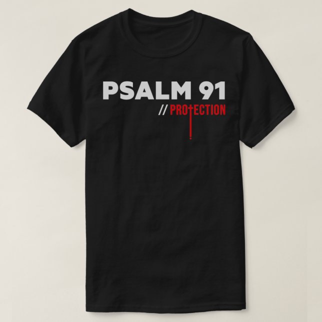 Psalm 91-skydd t shirt (Design framsida)