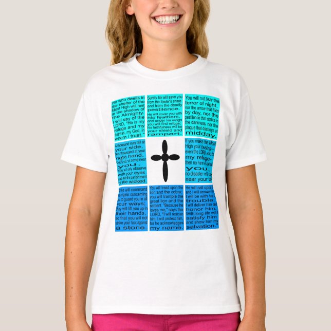 Psalm 91 tee shirt (Framsida)