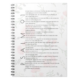 Psalm 91 Typografi Christian Blommigt Journal Anteckningsbok