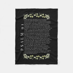Psalm 91 Vacker Eucalyptus Löv Fleecefilt