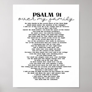 Psalm 91 Väggdekor för din familj Poster Print