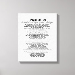 Psalm 91 Väggdekor över din familj Canvastryck