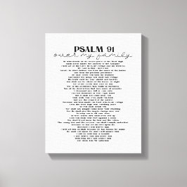 Psalm 91 Väggdekor över din familj Canvastryck