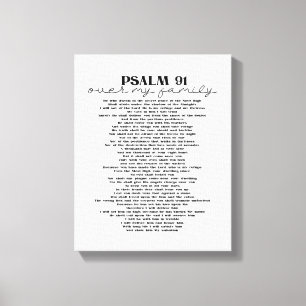 Psalm 91 Väggdekor över din familj Canvastryck