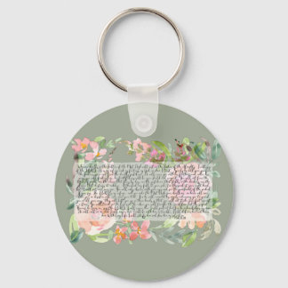 Psalm 91 vattenfärgskript nyckelring