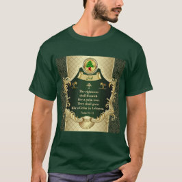 Psalm 92:12 Maronitisk kyrka Libanonceder T Shirt