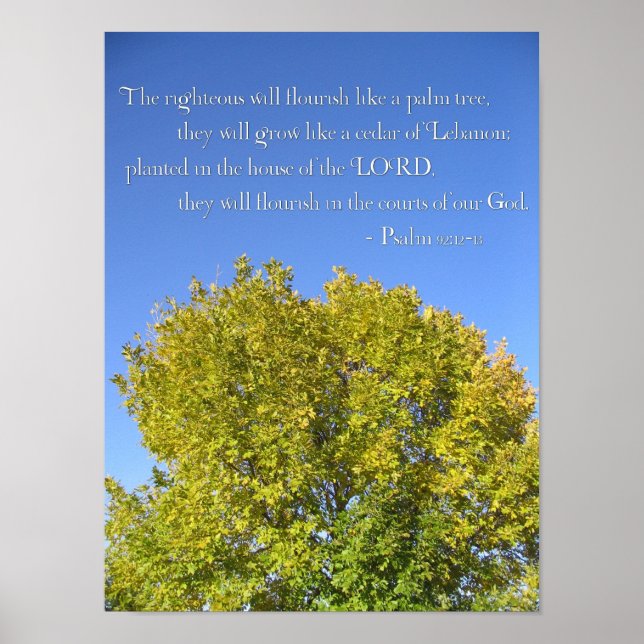 Psalm 92 Blå himmel Poster (Framsidan)