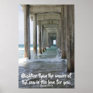 Psalm 93:4 Art-utskrift Poster
