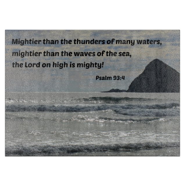 Psalm 93:4 Herren på hög är mäktig... (Framsidan)