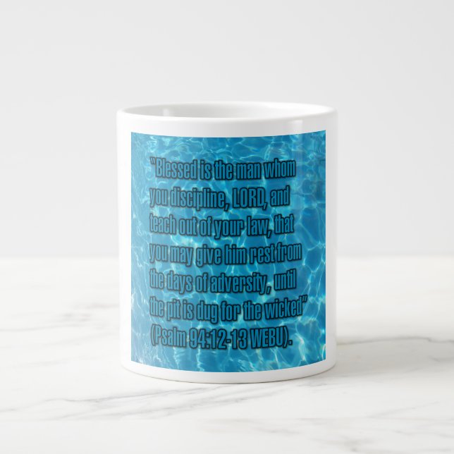 Psalm 94:12-13 WEBU Mug Jumbo Mugg (Framsidan)