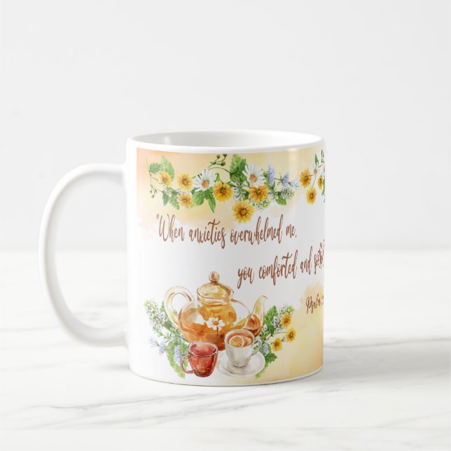 Psalm 94:19 Jehovah tröttnade mig Kaffemugg (Vänster)