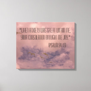 Psalm 94:19 Vackra målning i Himlar Canvastryck