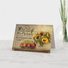 Psalm 95:2 i hans närvaro med Thanksgiving Kort