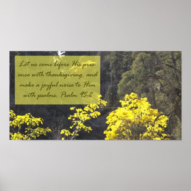 Psalm 95:2 Poster (Framsidan)