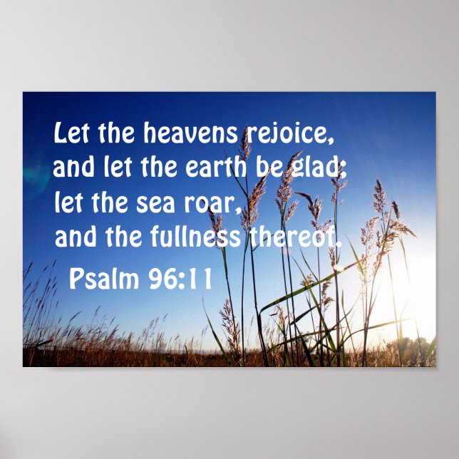 Psalm 96:11 Låt himlen glädjas Poster (Framsidan)