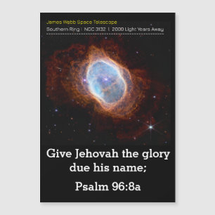 Psalm 96:8a Scripture för 2025 Magnetisk Inbjudningskort