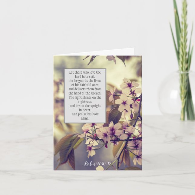 Psalm 97:10-12, kristen vikta kort (Framsida)