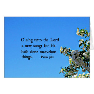Psalm 98:1 O sjunga till Herren.. OBS Kort