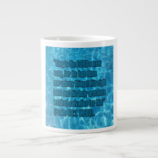 Psalm 98:1 WEBU Mug Jumbo Mugg (Framsidan)
