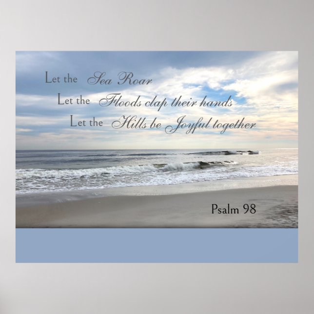 Psalm 98 Låt havet dundra Poster (Framsidan)