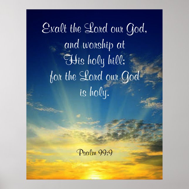Psalm 99:9 poster (Framsidan)