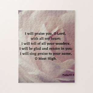 Psalm 9:1-2 Bible Verse Biblical Pussel