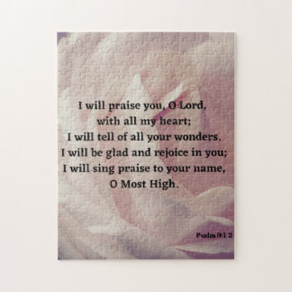 Psalm 9:1-2 Bible Verse Biblical Pussel