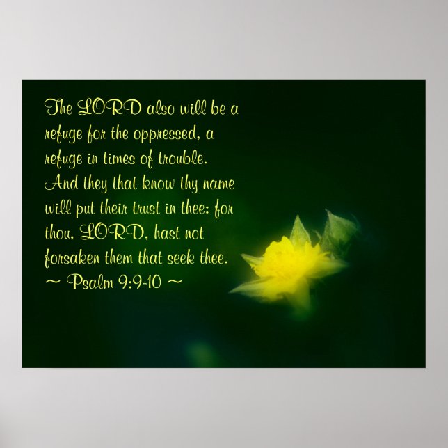 Psalm 9:9-10 poster (Framsidan)