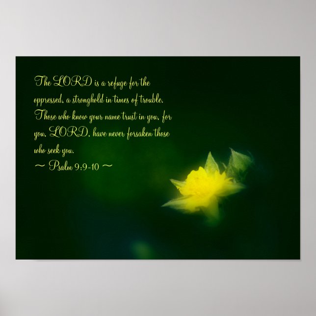 Psalm 9:9-10 poster (Framsidan)