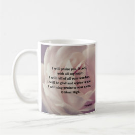 Psalm 9 Blommigt Christian Kaffemugg