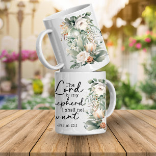 Psalm Bibelvers Floral Kaffemugg