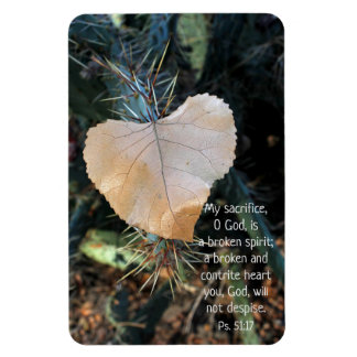 Psalm Brken och Contrite Heart Löv Magnet