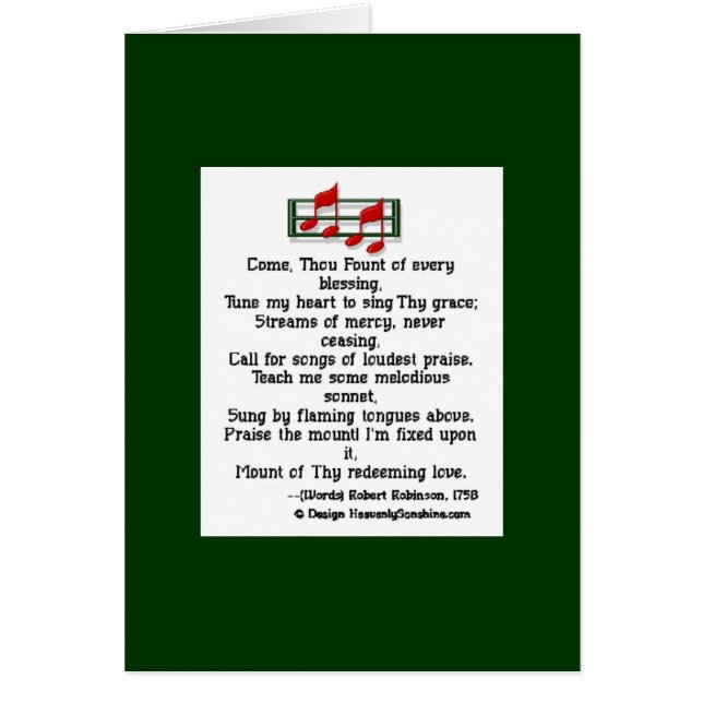Psalm för komThouFount Hälsningskort (Framsidan)
