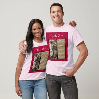 Psalm-meddelande - Psalm 23 - Kortärmadens Rosa T Shirt