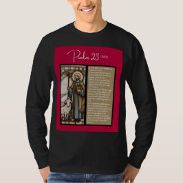 Psalm-meddelande: Psalm 23 - Svart Långärmad T Shirt