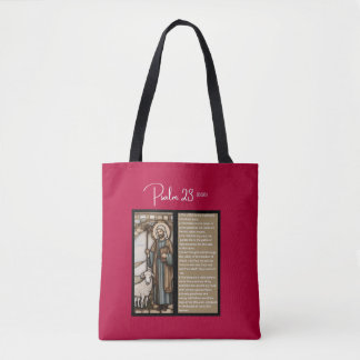 Psalm-meddelande - Psalm 23 - Tote Bag Tygkasse