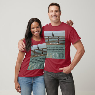Psalm-meddelande - Psalm 46-10 - Kortärmad Maron T Shirt