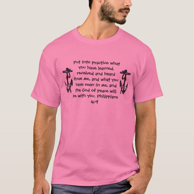 Psalm Philippians biblical quote T Shirt (Framsida)