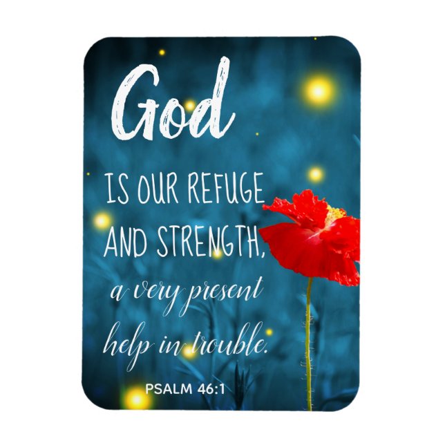 Psalm Scripture Magnet | Inspirationell bibelcitat (Vertikal)