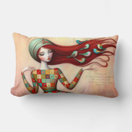 Psalm Scriptures Whimsical Girl Lumbar Cushion Lumbarkudde