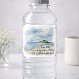 Psalm The Day Cloudy Beach Scene Fyrkantigt Klistermärke