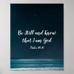 Psalm, var stilla och vet att jag är Gud Poster