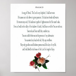 Psalm, Vit Blomma, Värdeaffischpapper (Matta) Poster