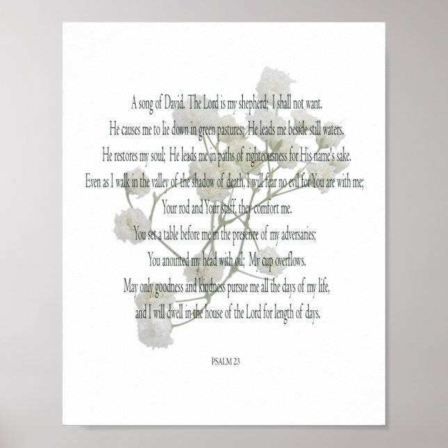 Psalm, White Flower, Värdeaffischpapper (Matte) Poster (Framsidan)