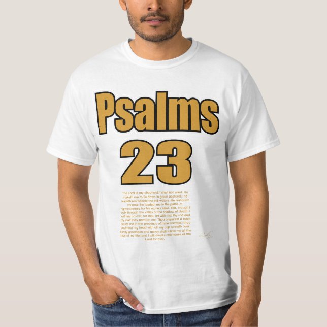 Psalmer 23 t shirt (Framsida)