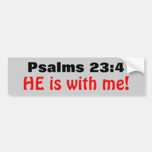 Psalms23:4 är han med mig bildekal