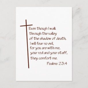 Psalms23:4 Vykort