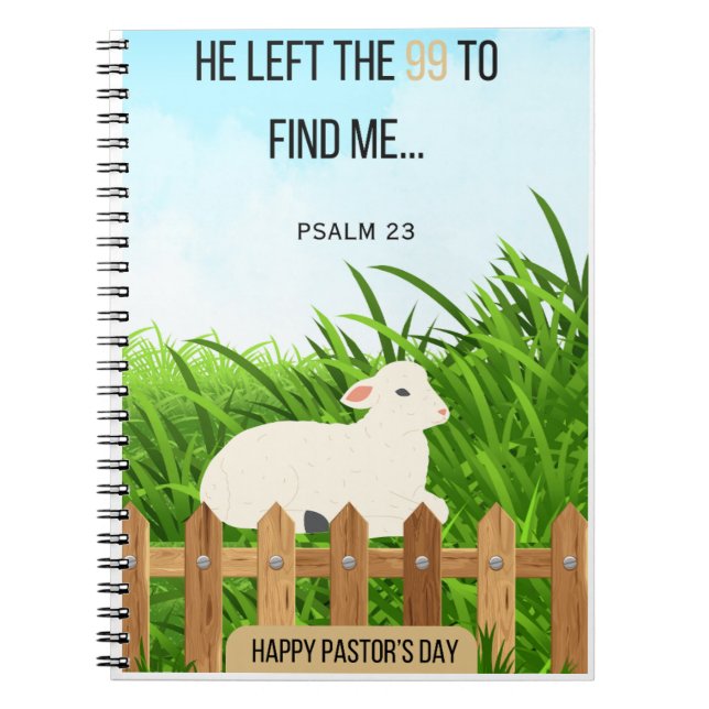Psalms23-dagars bärbar dator, bärbar fårdator anteckningsbok (Framsidan)