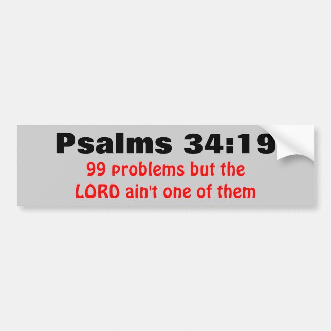Psalms34:19 99 problem men… bildekal (Framsidan)